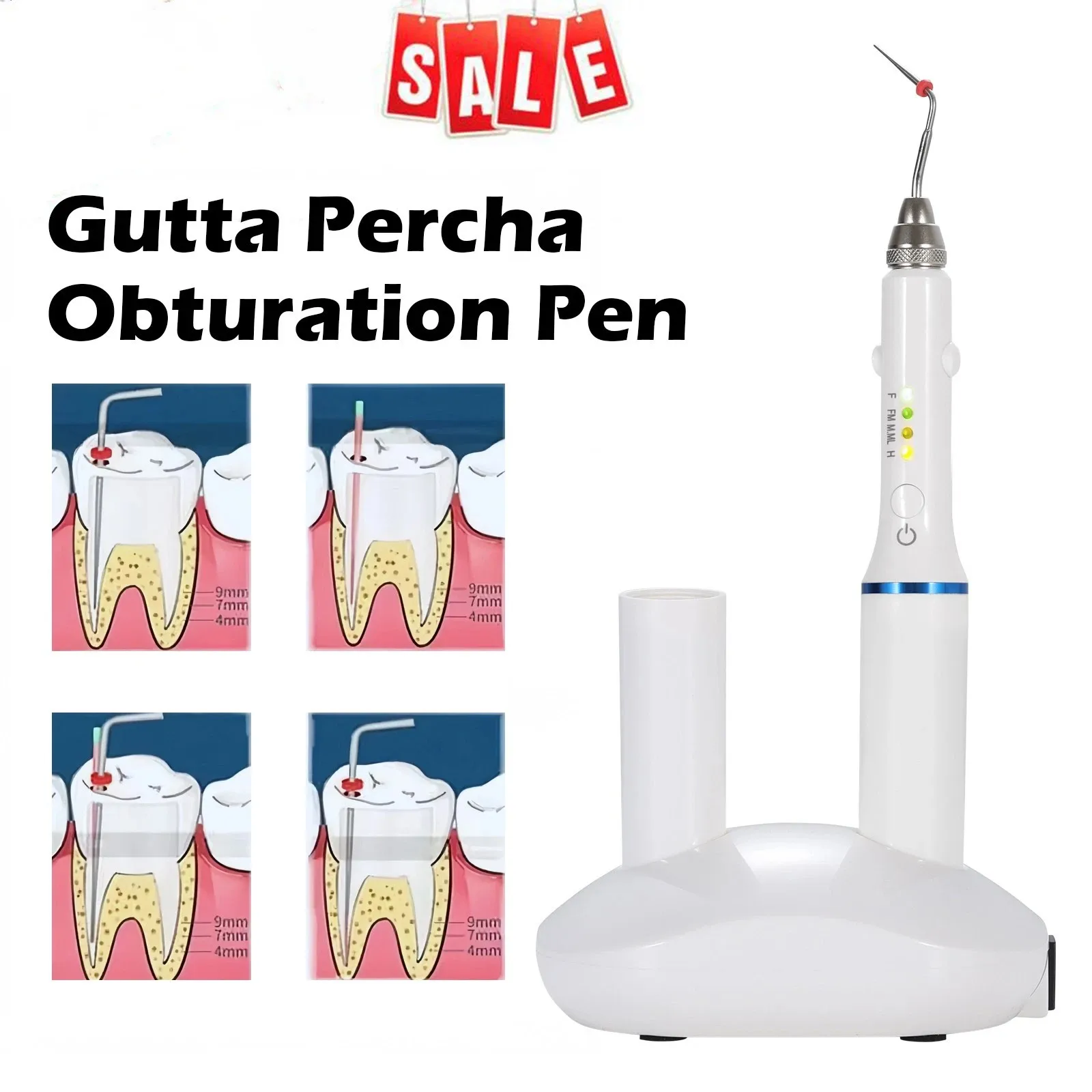 Dental Cordless Wireless Gutta Percha Obturation Pen 2Second Heating Double Charging with 4 Endo Tips
Dental Cordless Wireless Gutta Percha Obturation Pen 2Second Heating Double Charging with 4 Endo Tips