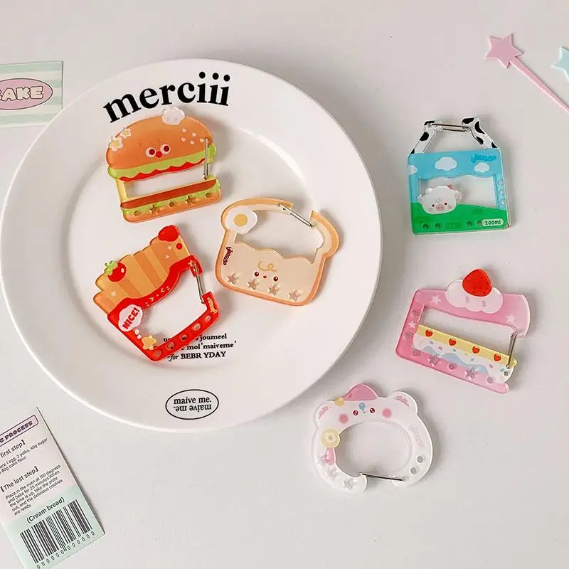 Cute Acrylic Cartoon Keychain Holder Burger Milk Cake Sandwich French Fries Shaped Decor For Bag Pendant Hook Key Hanging Gift
Cute Acrylic Cartoon Keychain Holder Burger Milk Cake Sandwich French Fries Shaped Decor For Bag Pendant Hook Key Hanging Gift