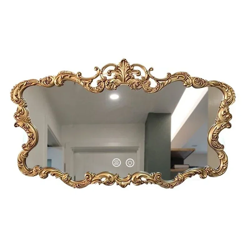 European Vintage Mirror Odd Shape Gold Border Large Bathroom Mirror Antique Aesthetic Espelho Para Banheiro Bathroom Fixtures
European Vintage Mirror Odd Shape Gold Border Large Bathroom Mirror Antique Aesthetic Espelho Para Banheiro Bathroom Fixtures