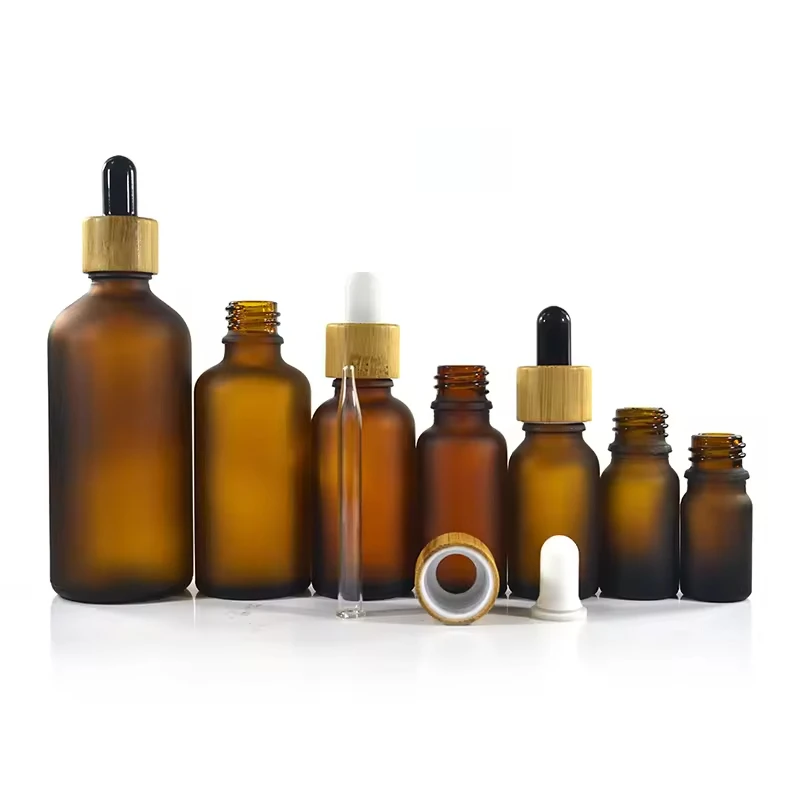 Frosted Amber Hair Essential Oil Glass Bottle with Bamboo Lid Cosmetics Travel Essential Oil Glass Dropper Bottle With BambooLid
Frosted Amber Hair Essential Oil Glass Bottle with Bamboo Lid Cosmetics Travel Essential Oil Glass Dropper Bottle With BambooLid