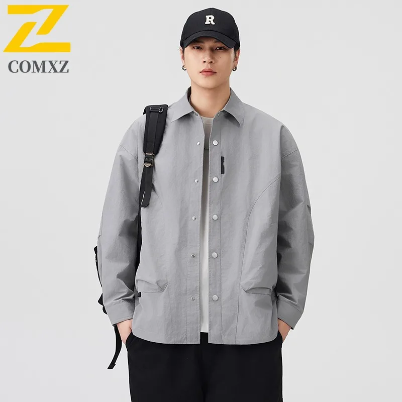 COMXZ Male Jacket Turndown Collar Outdoor Climbing Windproof Motorcycle Coat Single Breasted Design Wear Resistant Autumn Wear
COMXZ Male Jacket Turndown Collar Outdoor Climbing Windproof Motorcycle Coat Single Breasted Design Wear Resistant Autumn Wear