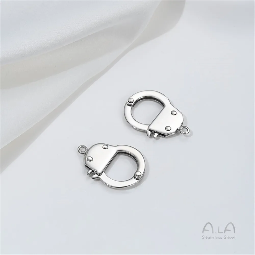Titanium Steel Non-fading Small Handcuff Buckle 316 Stainless Steel Universal Button Head DIY Bracelet Necklace Connecting Buckl
Titanium Steel Non-fading Small Handcuff Buckle 316 Stainless Steel Universal Button Head DIY Bracelet Necklace Connecting Buckl