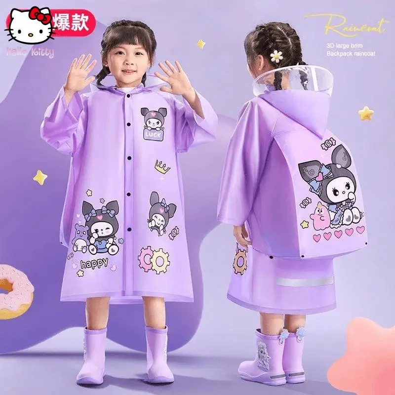 Детский плащ Sanrio Kuromi My Melody Pochacco с школьной сумкой, милый модный студенческий дождевик для мальчиков и девочек в детском саду
Детский плащ Sanrio Kuromi My Melody Pochacco с школьной сумкой, милый модный студенческий дождевик для мальчиков и девочек в детском саду