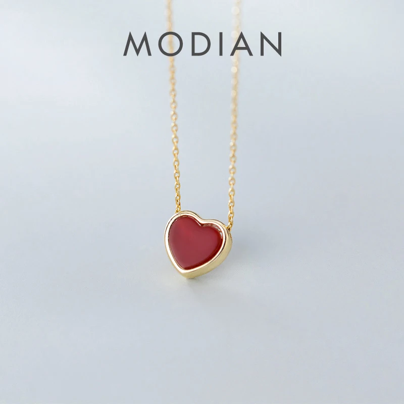 Modian New Arrive 925 Sterling Silver Red Lovely Hearts Pendant Necklace for Women Gold Color Necklace Fine Jewelry Accessories
Modian New Arrive 925 Sterling Silver Red Lovely Hearts Pendant Necklace for Women Gold Color Necklace Fine Jewelry Accessories