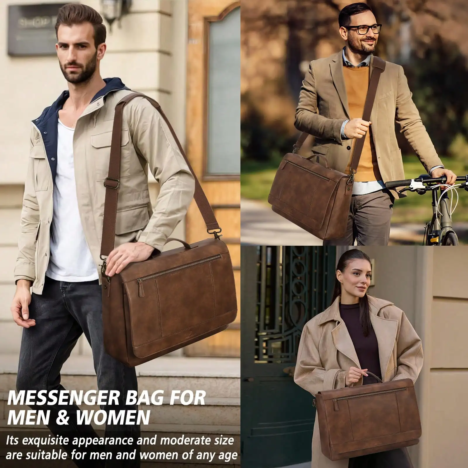 Leather Messenger Bag For Men 15.6 Inch Laptop Bag Vintage Briefcase Large Computer Bag Satchel Shoulder Bag For College,Work,Business,Office
Leather Messenger Bag For Men 15.6 Inch Laptop Bag Vintage Briefcase Large Computer Bag Satchel Shoulder Bag For College,Work,Business,Office