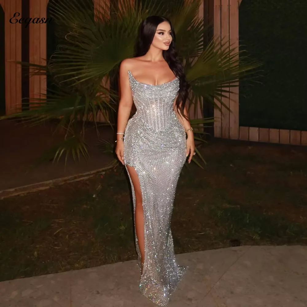 Блестящее вечернее платье «Русалка» для женщин, без бретелек, с высоким разрезом, элегантное, для конкурсов красоты, вечеринок, длинное, формальное, на заказ
Блестящее вечернее платье «Русалка» для женщин, без бретелек, с высоким разрезом, элегантное, для конкурсов красоты, вечеринок, длинное, формальное, на заказ