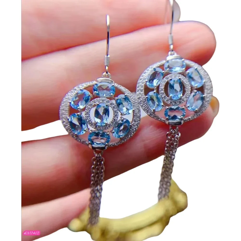 KJJEAXCMY-925 Sterling Silver Earrings for Women, Natural Color, Sapphire Blue Topaz, Jewelry for Girls, Birthday Party Christma
KJJEAXCMY-925 Sterling Silver Earrings for Women, Natural Color, Sapphire Blue Topaz, Jewelry for Girls, Birthday Party Christma