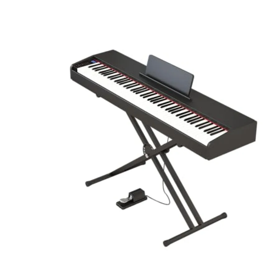 Digital Piano 88 Key Semi-Weighted Keyboard with X Stand and Sustain Pedal Full-Size Beginner Electric Piano for Bluetooth Head
Digital Piano 88 Key Semi-Weighted Keyboard with X Stand and Sustain Pedal Full-Size Beginner Electric Piano for Bluetooth Head