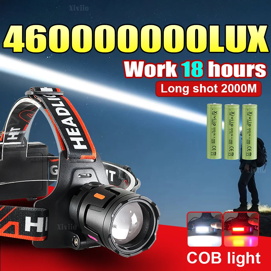 460000000LUX Ultra Bright Rechargeable Headlamps White Laser Tactical Head Flashlight 18650 Headlight Waterproof Emergency Light
460000000LUX Ultra Bright Rechargeable Headlamps White Laser Tactical Head Flashlight 18650 Headlight Waterproof Emergency Light