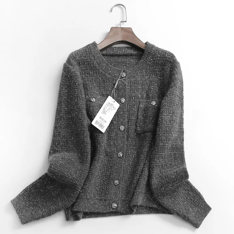 T791 Color Patchwork Pocket round Neck Single Button Knitted Open Cardigan Sweater Women's Fashion Autumn Winter New Style
T791 Color Patchwork Pocket round Neck Single Button Knitted Open Cardigan Sweater Women's Fashion Autumn Winter New Style