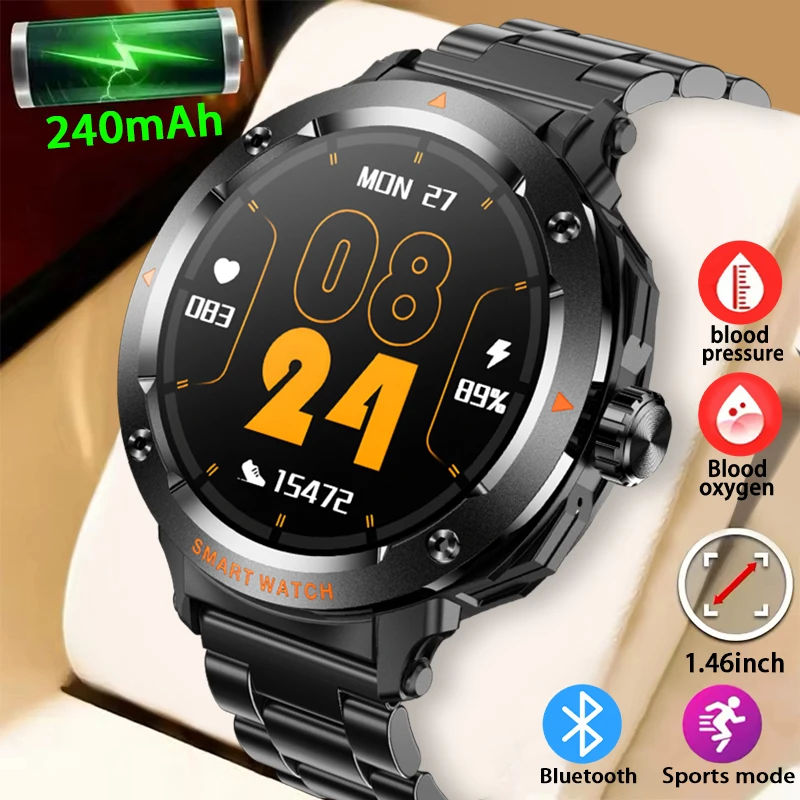 Новые мужские умные часы с подключением через Bluetooth 5.3 с индивидуальным циферблатом, мониторинг сердечного ритма и несколькими спортивными режимами
Новые мужские умные часы с подключением через Bluetooth 5.3 с индивидуальным циферблатом, мониторинг сердечного ритма и несколькими спортивными режимами