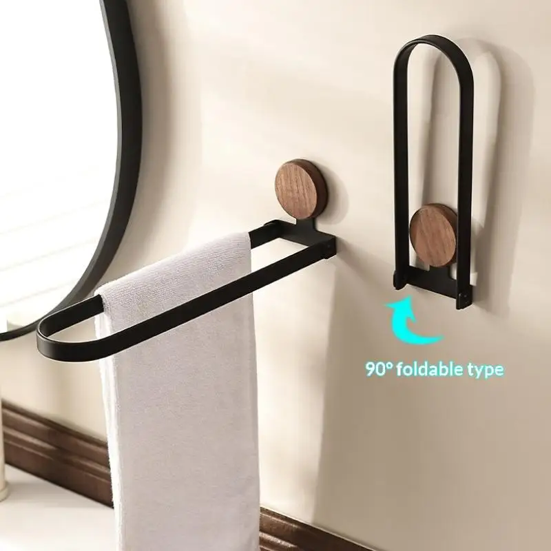 1pcs Walnut Wood Bathroom Towel Rack, Bathroom Washbasin Stand, Wall-mounted Foldable Bath Towel Hanging Rod Without Drilling
1pcs Walnut Wood Bathroom Towel Rack, Bathroom Washbasin Stand, Wall-mounted Foldable Bath Towel Hanging Rod Without Drilling