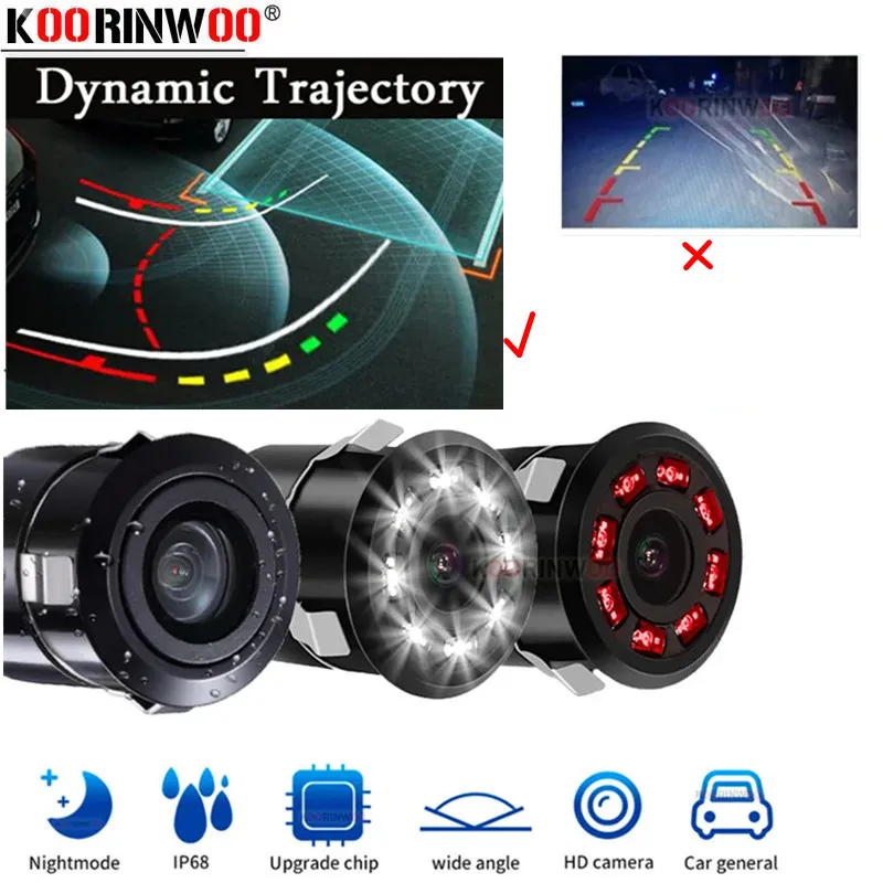Koorinwoo Car Reverse Camera Wide Angle Night Vision Dynamic Trajectory Line Tracks Back Cam For Monitor Radio Vehicle Parking
Koorinwoo Car Reverse Camera Wide Angle Night Vision Dynamic Trajectory Line Tracks Back Cam For Monitor Radio Vehicle Parking