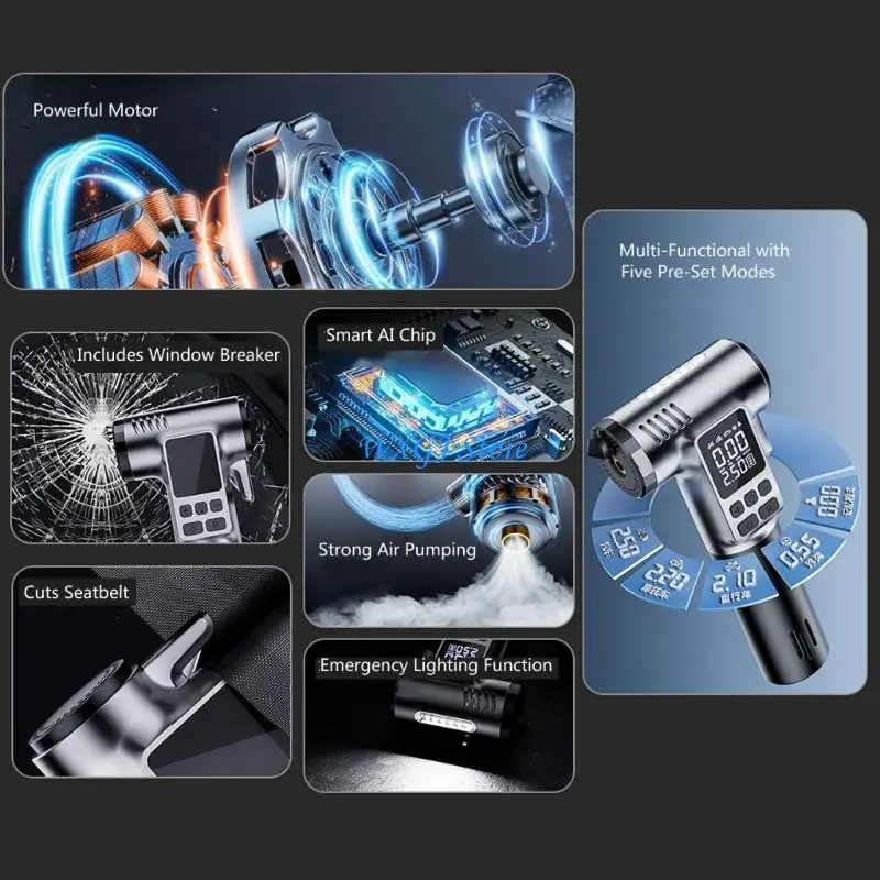 Устройство безопасности и цифровой дисплей, оснащенный насосом для накачивания шин 37JE, для использования в автомобиле
Устройство безопасности и цифровой дисплей, оснащенный насосом для накачивания шин 37JE, для использования в автомобиле