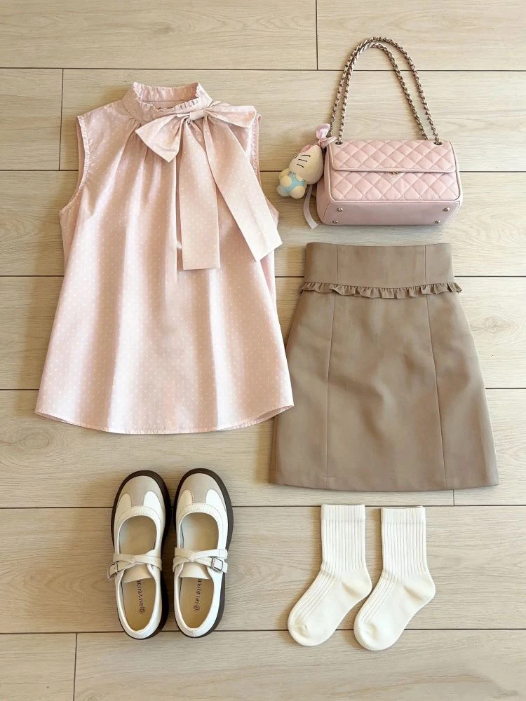 Pink Polka Dot 3D Knot Sleeveless Vest Top Women's Summer 2026 High Waist Skirt Set Fashionable Casual Outfit
Pink Polka Dot 3D Knot Sleeveless Vest Top Women's Summer 2026 High Waist Skirt Set Fashionable Casual Outfit