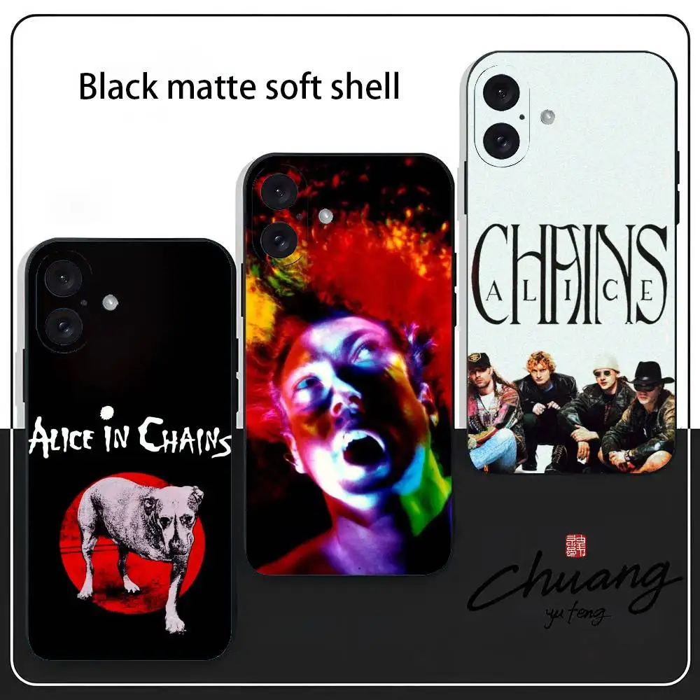 Band A-Alice In C-Chains Phone Case Fashion Black Frosted TPU Phone Case for iPhone 11-16. UV Spray Painted Design, Anti-fall Da
Band A-Alice In C-Chains Phone Case Fashion Black Frosted TPU Phone Case for iPhone 11-16. UV Spray Painted Design, Anti-fall Da