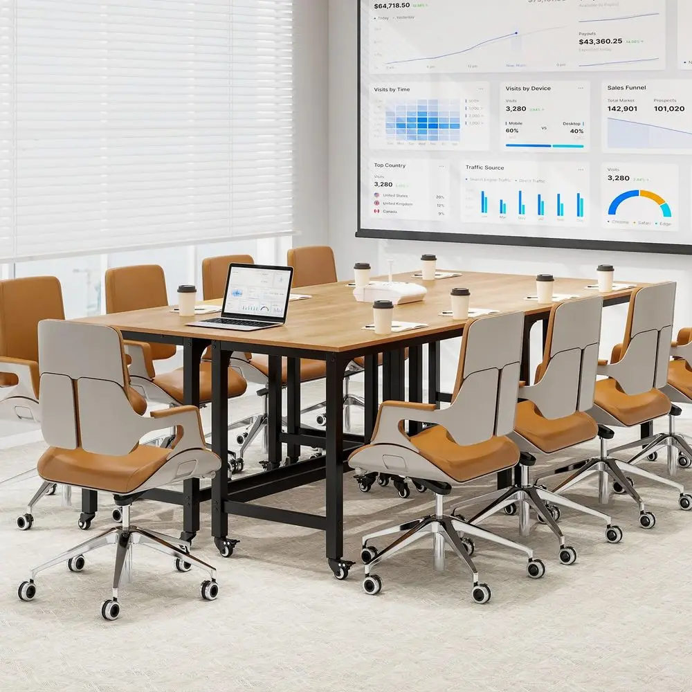 Conference Room Table Set of 4, Mobile Computer Desk with Removable Storage Bag amp 2 Hanging Hooks, Rolling Meeting Table with
Conference Room Table Set of 4, Mobile Computer Desk with Removable Storage Bag amp 2 Hanging Hooks, Rolling Meeting Table with