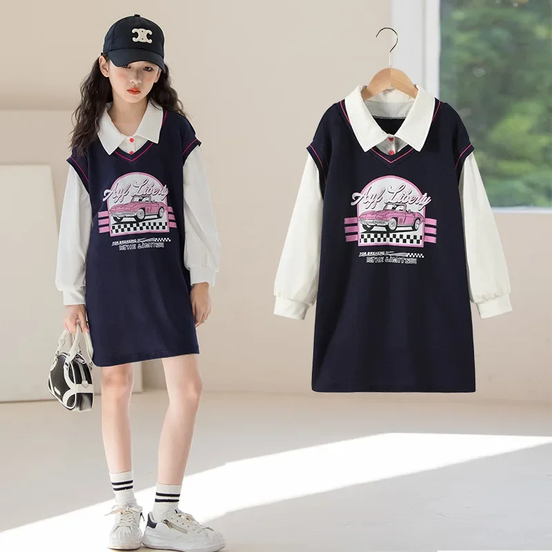 Korean Spring Autumn Children Girl One-piece Dress Teenagr Girl Letter Printed Patchwork Long Sleeve Junior Girl Straight Dress
Korean Spring Autumn Children Girl One-piece Dress Teenagr Girl Letter Printed Patchwork Long Sleeve Junior Girl Straight Dress
