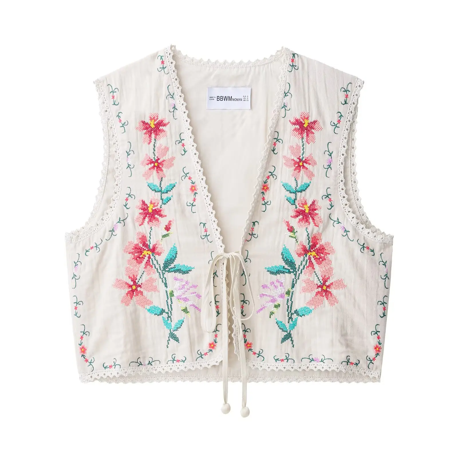 Vintage Retro Flower Embroidery Sleeveless Shirt Vest Women Spring Summer Tie Lace Up Long Sleeve Vocation Ladies Waistcoat Tops
Vintage Retro Flower Embroidery Sleeveless Shirt Vest Women Spring Summer Tie Lace Up Long Sleeve Vocation Ladies Waistcoat Tops
