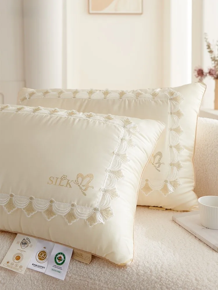 Premium Silk Worm Protein Pillow Soft Breathable Embroidered d Cervical Spinal Sp Aid Rectangular ape Single Person
Premium Silk Worm Protein Pillow Soft Breathable Embroidered d Cervical Spinal Sp Aid Rectangular ape Single Person