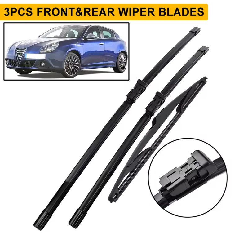 Wiper Front & Rear Wiper Blades Set For Alfa Romeo Giulietta 940 2010 - 2020 Windshield Windscreen Window 24"18"14"
Wiper Front & Rear Wiper Blades Set For Alfa Romeo Giulietta 940 2010 - 2020 Windshield Windscreen Window 24"18"14"