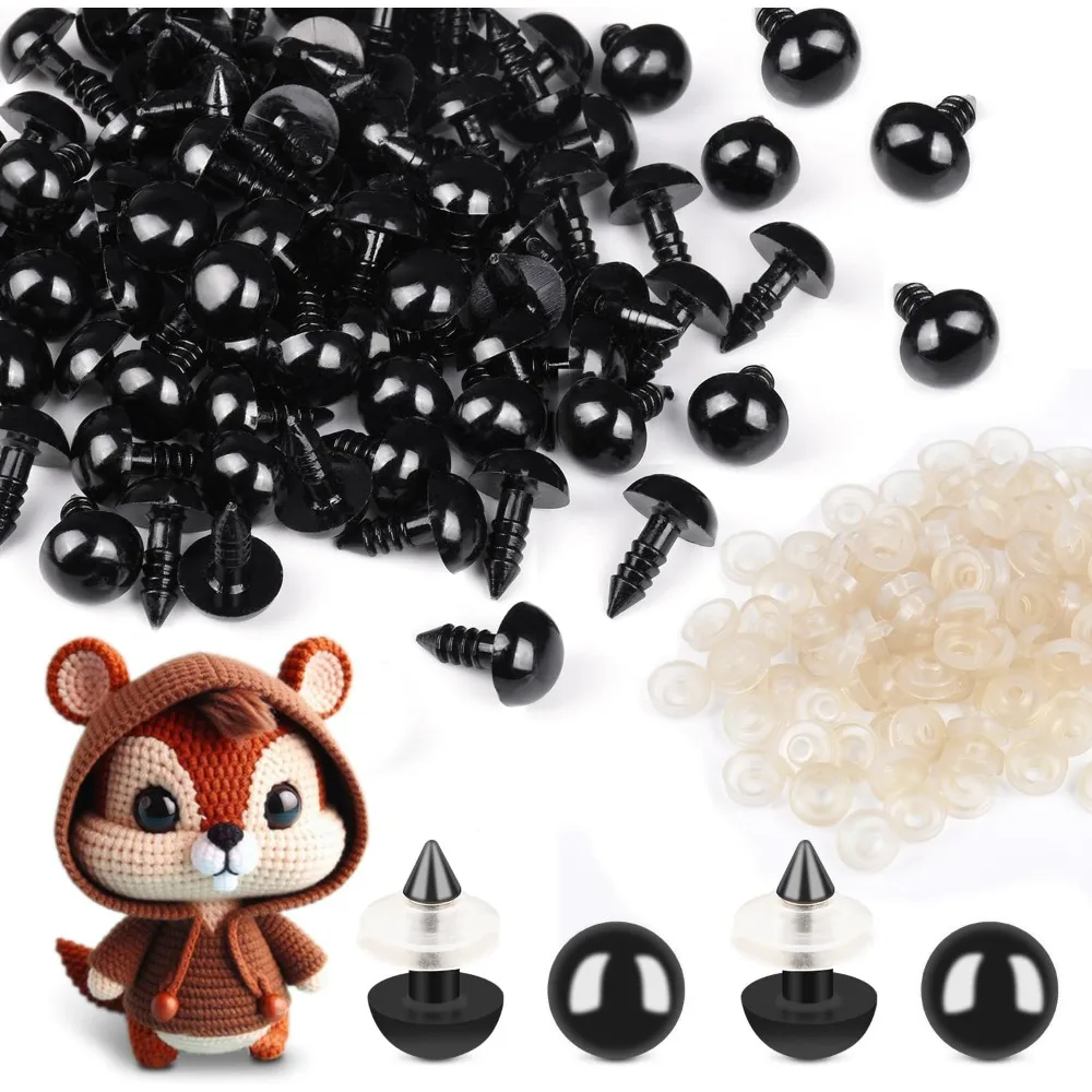 Safety Eyes for Crochet Amigurumi Stuffed Animals 8mm Plastic Craft Eyes with Washers 400pcs
Safety Eyes for Crochet Amigurumi Stuffed Animals 8mm Plastic Craft Eyes with Washers 400pcs