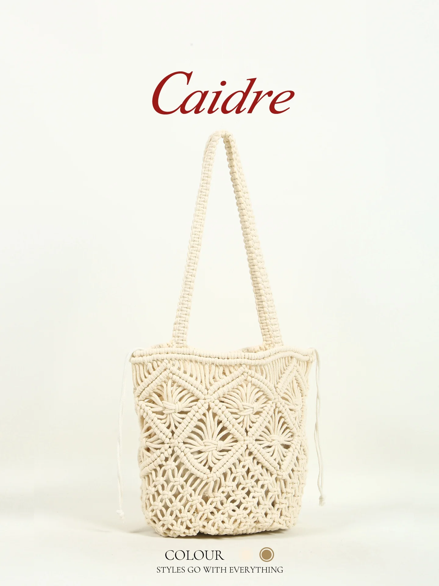 Caidre Large Capacity Woven Tote Bag Hollow out Design Beach Artistic Shoulder Casual Handbag Soft Fabric Korean Style
Caidre Large Capacity Woven Tote Bag Hollow out Design Beach Artistic Shoulder Casual Handbag Soft Fabric Korean Style