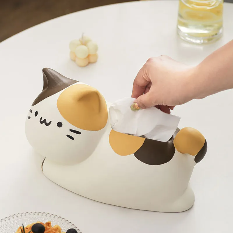 Cute Striped Cat Tissue Box Ceramic Paper Box Luxury Napkin Organizer Dispenser Desktop Paper Storage Holder Desktop Decor
Cute Striped Cat Tissue Box Ceramic Paper Box Luxury Napkin Organizer Dispenser Desktop Paper Storage Holder Desktop Decor