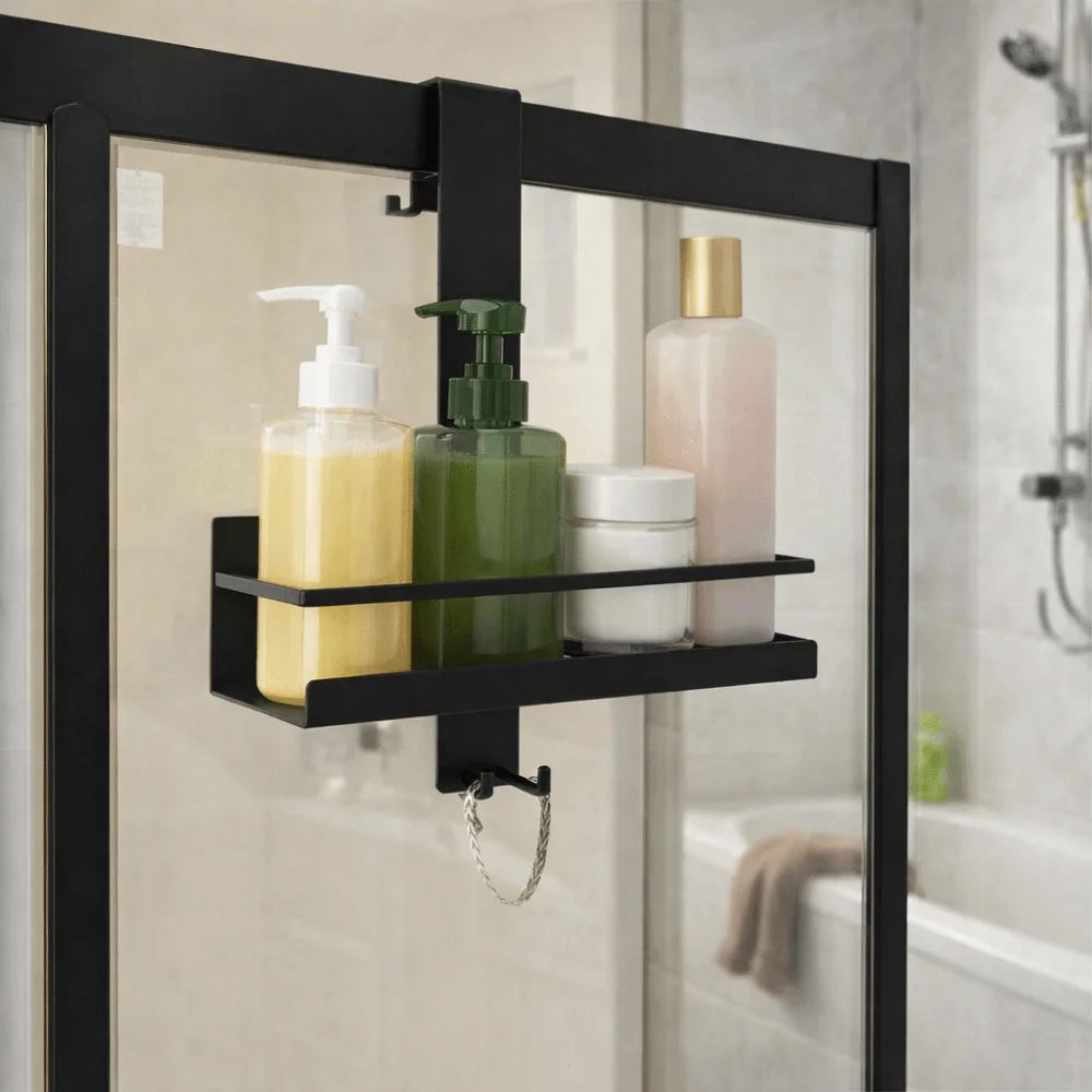 Stainless Steel Hanging Shower Basket No Drill Large Capacity Bathroom Storage Rack Movable with Hooks Bathroom Hanging Shelf
Stainless Steel Hanging Shower Basket No Drill Large Capacity Bathroom Storage Rack Movable with Hooks Bathroom Hanging Shelf