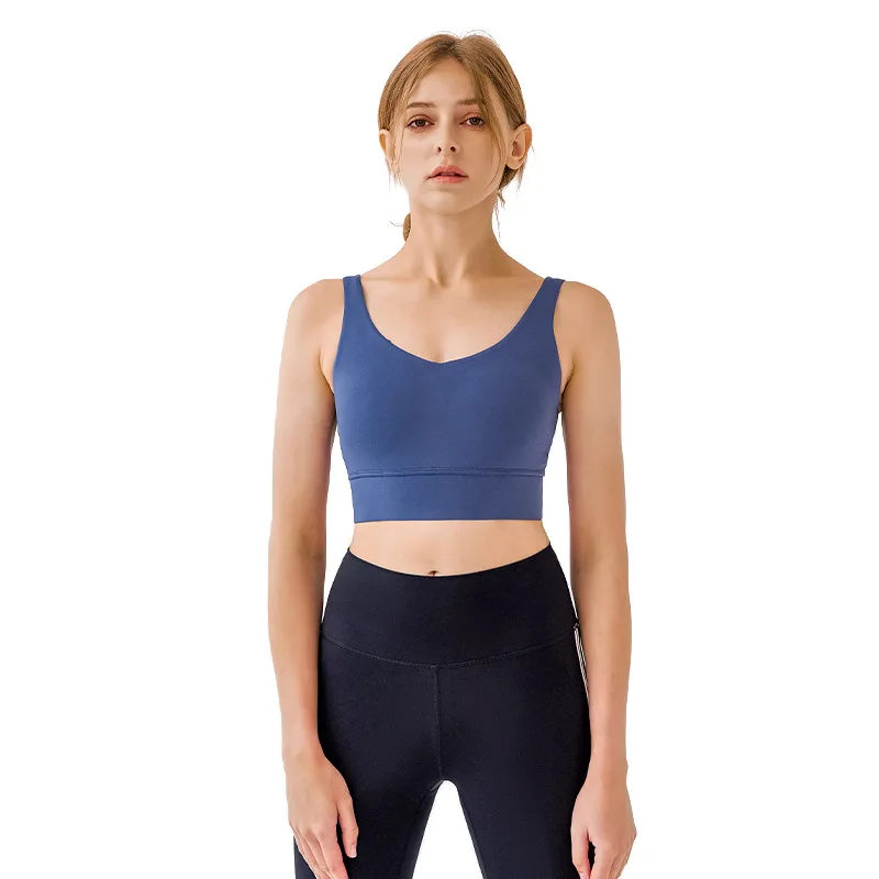 Solid Color Simple Bra For Women Seamless Push Up Shockproof Sports Fitness Vest V-Neck Gym Underwear Corset Back Bralette
Solid Color Simple Bra For Women Seamless Push Up Shockproof Sports Fitness Vest V-Neck Gym Underwear Corset Back Bralette