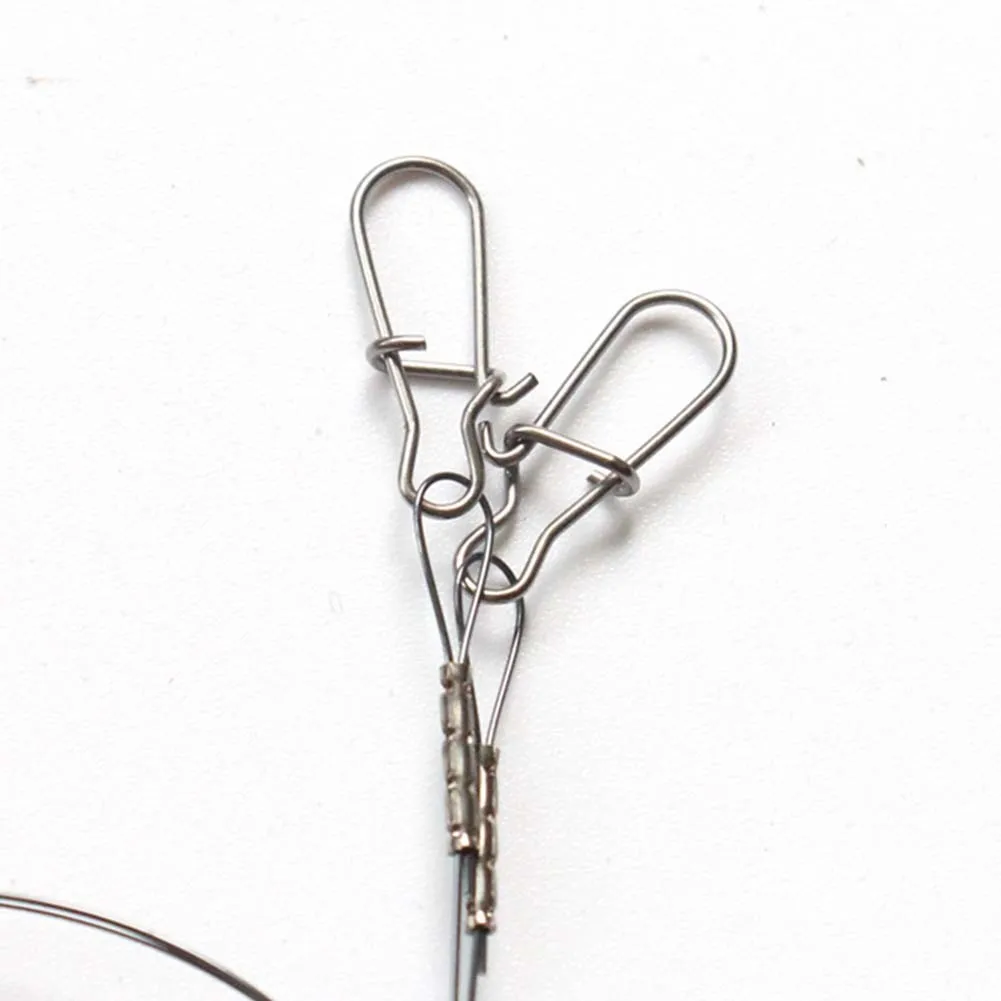 2pc Anti Bite Steel Fishing Line Steel Wire Leader With Snap Metal Luya Lead Core Leash Fishing Wire 20-40cm Fishing Tackle Tool
2pc Anti Bite Steel Fishing Line Steel Wire Leader With Snap Metal Luya Lead Core Leash Fishing Wire 20-40cm Fishing Tackle Tool