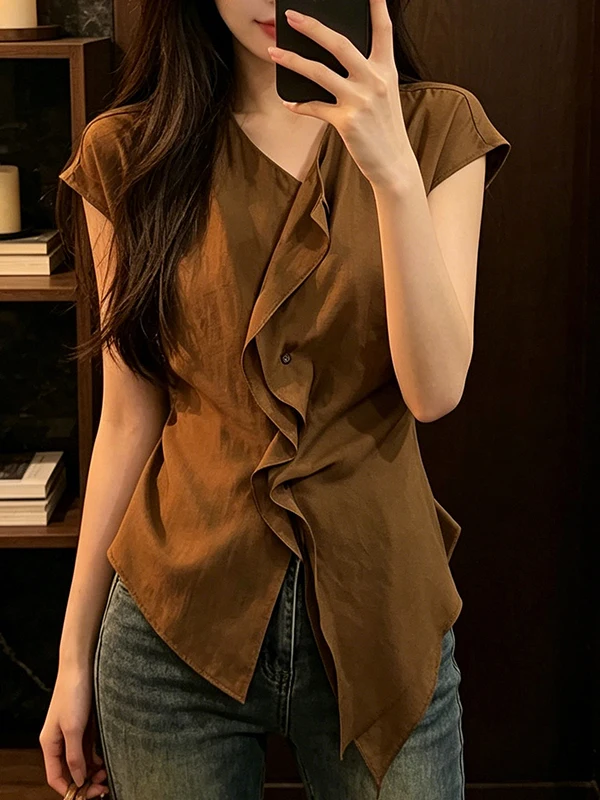 plus Size Fashionable Shirt Women's Loose Meat Covering Slimming Versatile Commute Top Breathable Thin Korean Style V-neck
plus Size Fashionable Shirt Women's Loose Meat Covering Slimming Versatile Commute Top Breathable Thin Korean Style V-neck