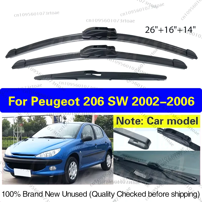 Car Windshield Wiper Blades Fit For Peugeot 206 SW 2002 2003 2004 2005 2006 Front Rear Wiper Blades Soft Rubber Auto Windscreen
Car Windshield Wiper Blades Fit For Peugeot 206 SW 2002 2003 2004 2005 2006 Front Rear Wiper Blades Soft Rubber Auto Windscreen