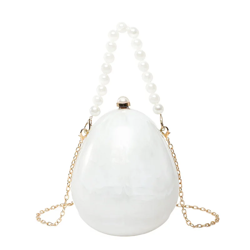 Elegant Pearl Evening Clutch Bag Egg Shape Wristlet Shoulder Crossbody Handbag for Wedding Party
Elegant Pearl Evening Clutch Bag Egg Shape Wristlet Shoulder Crossbody Handbag for Wedding Party
