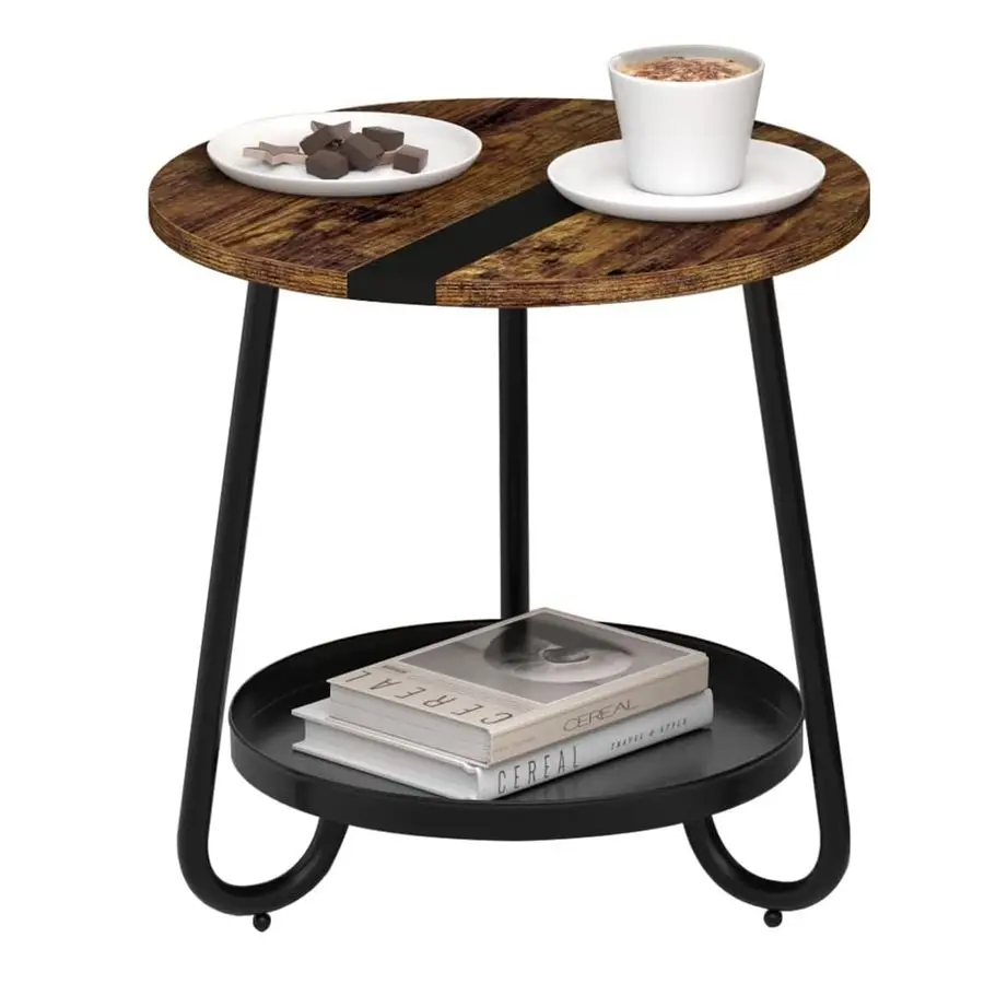 Tier Coffee Table in Living Room, Industrial Style Round Coffee Table with Metal Tray, Wood Small Outdoor Coffee Table for Bedro
Tier Coffee Table in Living Room, Industrial Style Round Coffee Table with Metal Tray, Wood Small Outdoor Coffee Table for Bedro