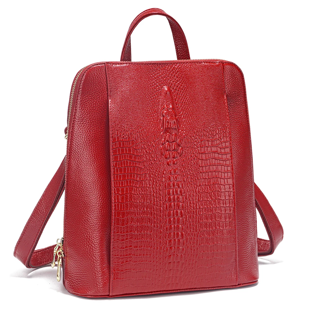 Женский рюкзак Zency из 100% натуральной кожи с крокодиловым узором, подходит для формата А4 и небольшого ноутбука
Женский рюкзак Zency из 100% натуральной кожи с крокодиловым узором, подходит для формата А4 и небольшого ноутбука