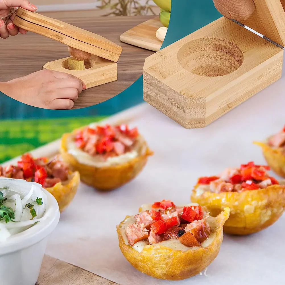 Wood Tostones Plantain Press Manual Smasher Tool Easy Clean Ergonomic Handle for Perfect Tostones Plantain Cup Maker
Wood Tostones Plantain Press Manual Smasher Tool Easy Clean Ergonomic Handle for Perfect Tostones Plantain Cup Maker