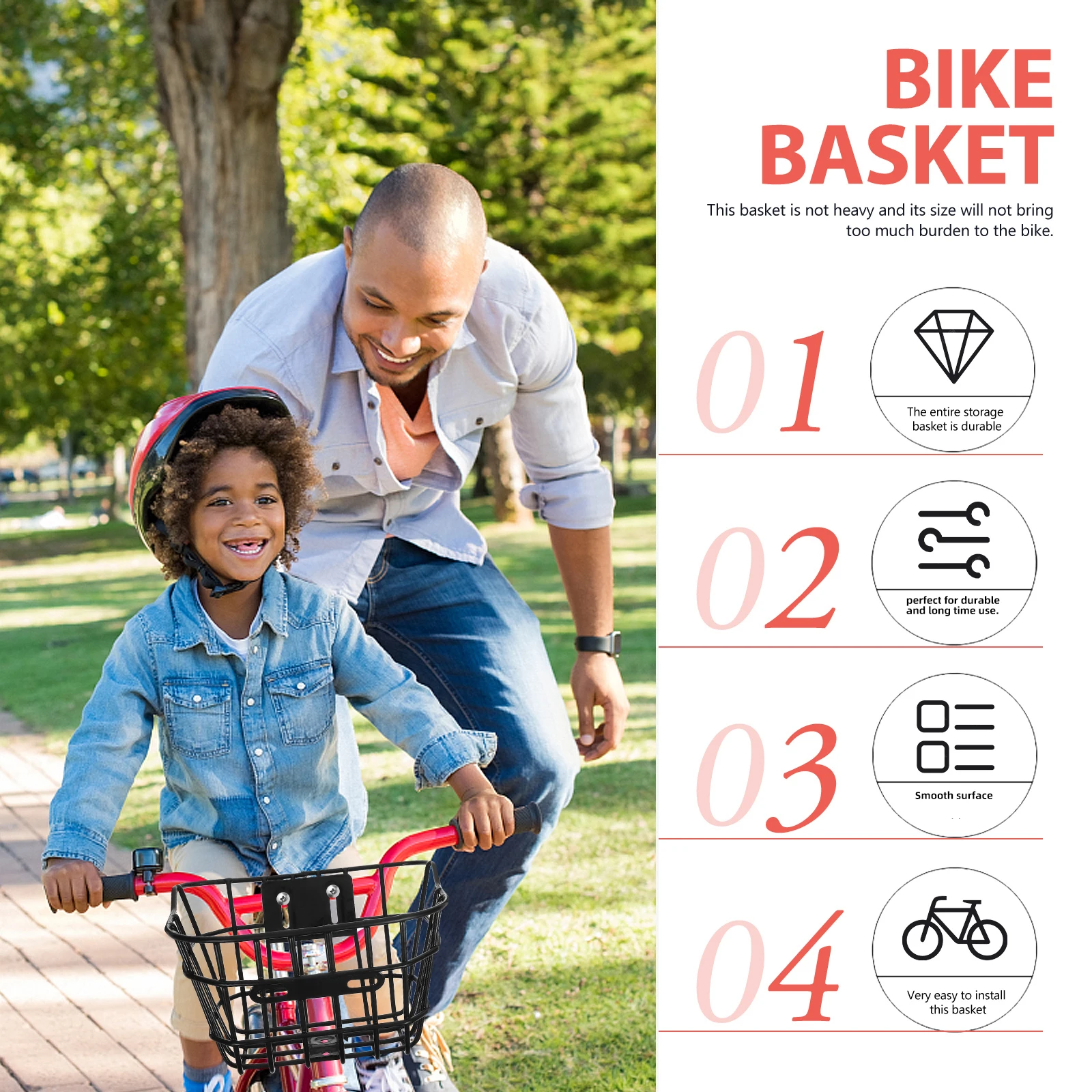 Large Capacity Bike Metal Durable Handlebar Light Weight Easy Install Bicycle Front Bike Basket Front Bicycle Basket Cycling
Large Capacity Bike Metal Durable Handlebar Light Weight Easy Install Bicycle Front Bike Basket Front Bicycle Basket Cycling