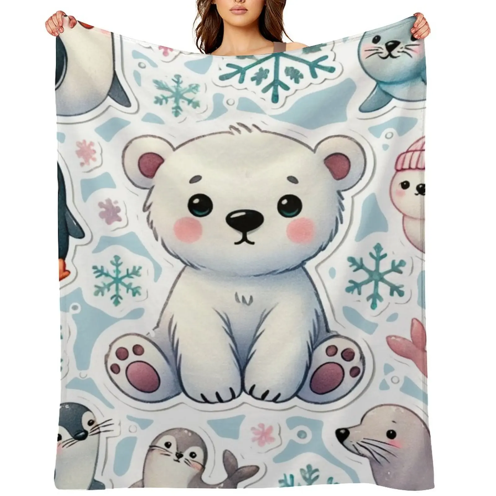 Arctic animals in watercolor Throw Blanket Luxury Decorative Sofa manga Soft Big Blankets
Arctic animals in watercolor Throw Blanket Luxury Decorative Sofa manga Soft Big Blankets