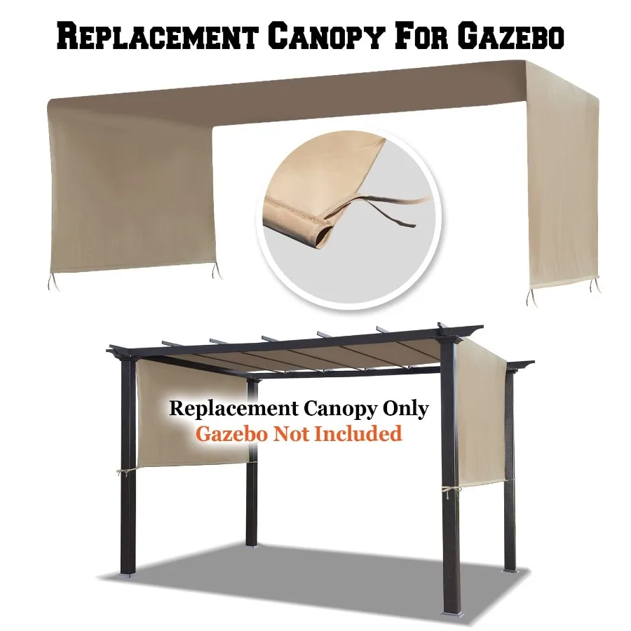 18'L x 8.2' W Pergola Replacement Canopy Universal Pergola Canopy Replacement Top Cover for Pergola Structure, Frame NOT includ
18'L x 8.2' W Pergola Replacement Canopy Universal Pergola Canopy Replacement Top Cover for Pergola Structure, Frame NOT includ