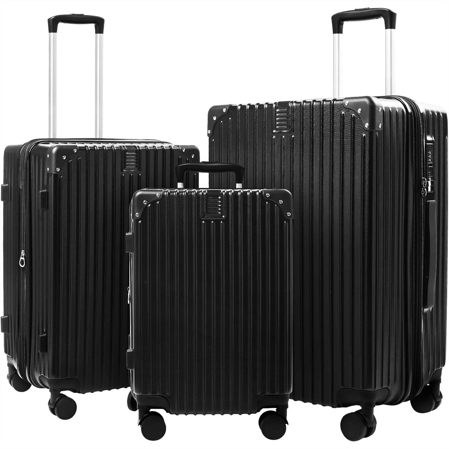 3-Piece Expandable Luggage Set with Double Wheels and TSA Locks (20/24/28in)
3-Piece Expandable Luggage Set with Double Wheels and TSA Locks (20/24/28in)