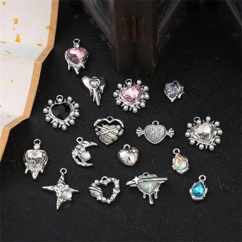 1pcs Luxury Alloy Rhinestone Charm Heart Flower Pendant For Jewelry Making DIY Bracelet Earrings Necklace Handmade Supplies
1pcs Luxury Alloy Rhinestone Charm Heart Flower Pendant For Jewelry Making DIY Bracelet Earrings Necklace Handmade Supplies