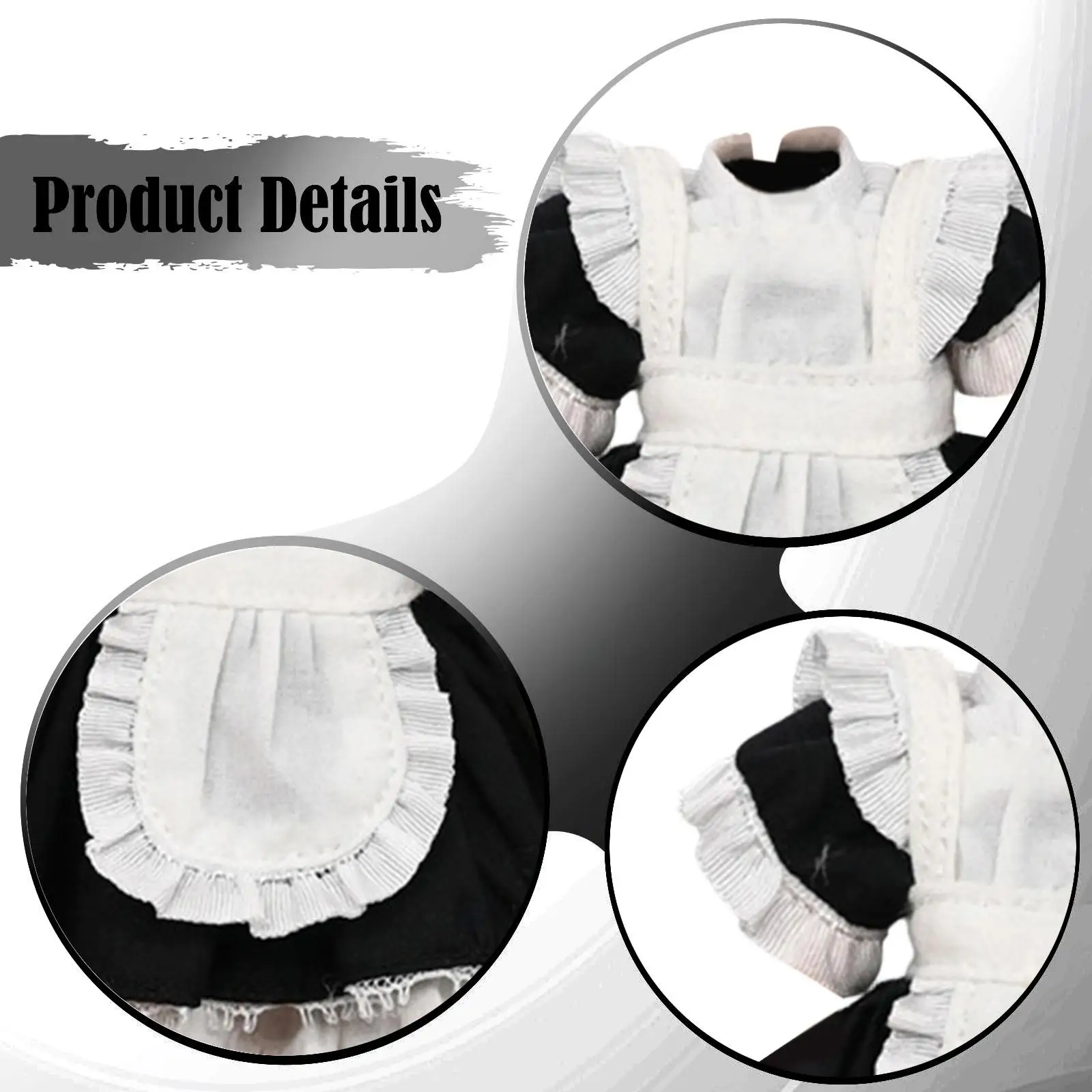 Miniature Figure Dress for 1/12 Scale Female Action Figures Maid Outfit Collectibles Toy Clothes Accessories
Miniature Figure Dress for 1/12 Scale Female Action Figures Maid Outfit Collectibles Toy Clothes Accessories