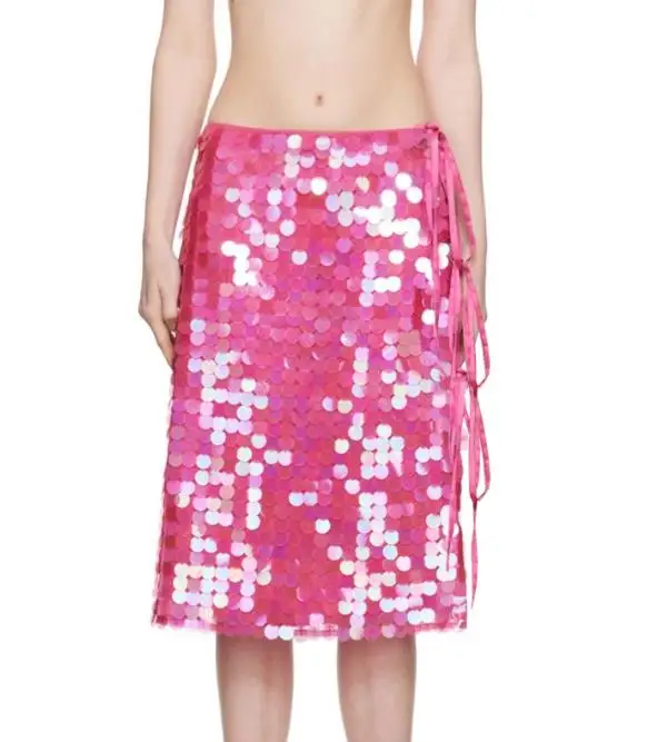 Women's Midi Skirt Stylish Sequins Solid Side Bow Tie Design Low Rise Pencil Skirt for Daily Life Party& Beach
Women's Midi Skirt Stylish Sequins Solid Side Bow Tie Design Low Rise Pencil Skirt for Daily Life Party& Beach