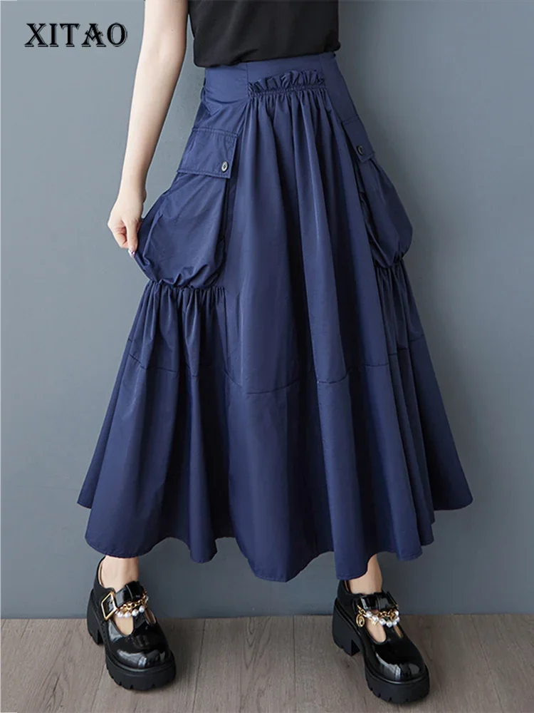 XITAO Casual Folds Big Pocket Female Skirt Simple Solid Color All-match Women Loose Fashion A-line Irregular Skirt GMM1299
XITAO Casual Folds Big Pocket Female Skirt Simple Solid Color All-match Women Loose Fashion A-line Irregular Skirt GMM1299