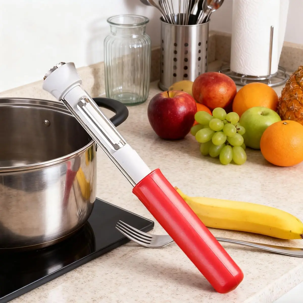 2 in 1 Apple Corer and Peeler Tool, Fruit Vegetable Corer and Peeler Tool Stainless Steel Apple Peeler Apple Corer Remover Tool Multifunction Corer Tool for Vegetable Fruit Kitchen Gadget (Red)
2 in 1 Apple Corer and Peeler Tool, Fruit Vegetable Corer and Peeler Tool Stainless Steel Apple Peeler Apple Corer Remover Tool Multifunction Corer Tool for Vegetable Fruit Kitchen Gadget (Red)