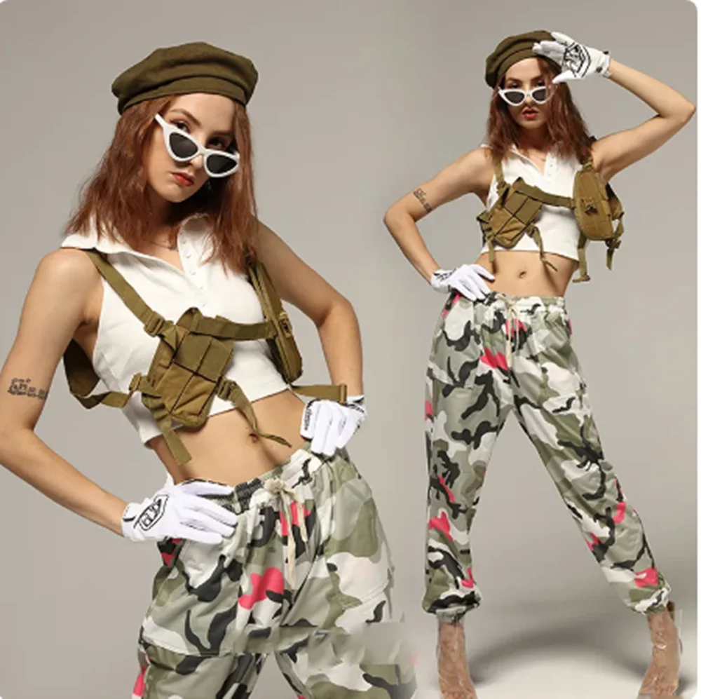 Camouflage Hip Hop Dance Clothes Women Gogo Dance Clothing Nightclub Dancewear Kpop Jazz Dance Outfit Party Costume
Camouflage Hip Hop Dance Clothes Women Gogo Dance Clothing Nightclub Dancewear Kpop Jazz Dance Outfit Party Costume