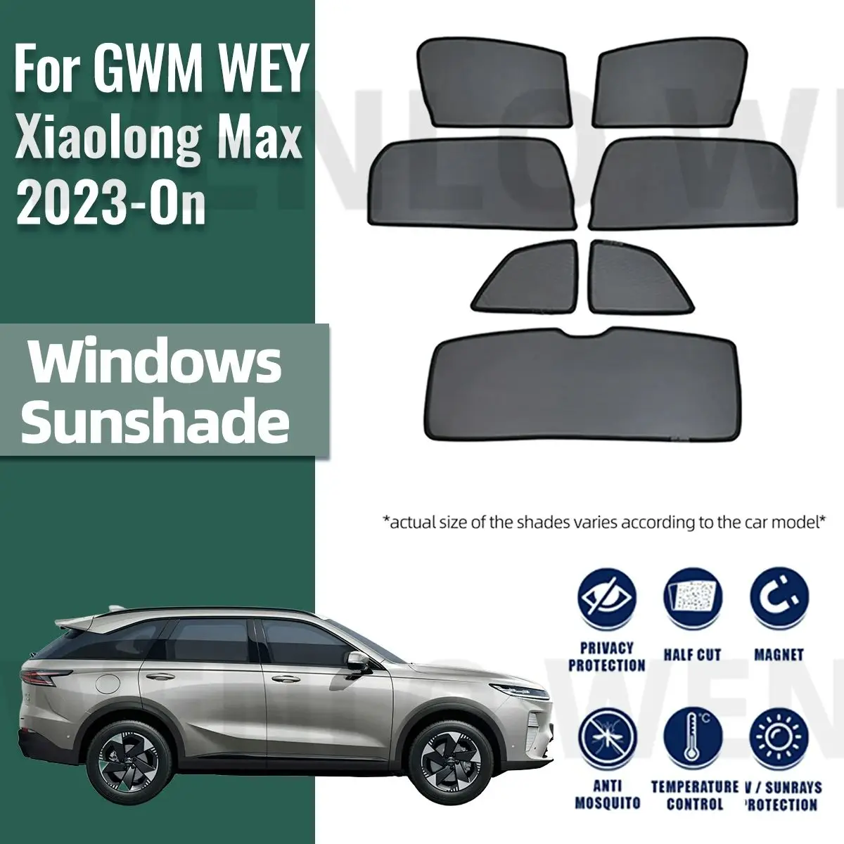 For GWM WEY Xiaolong MAX 2023 2024 2025 Magnetic Car Sunshade Shield Front Windshield Curtain Rear Side Baby Window Sun Shade
For GWM WEY Xiaolong MAX 2023 2024 2025 Magnetic Car Sunshade Shield Front Windshield Curtain Rear Side Baby Window Sun Shade