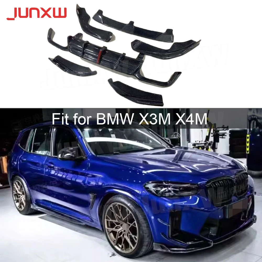 Carbon Fiber Front Bumper Lip Rear Bumper Lip Diffuser With LED and Splitters For BMW X3M X4M F97 F98 2022-2023 FRP Body Kits
Carbon Fiber Front Bumper Lip Rear Bumper Lip Diffuser With LED and Splitters For BMW X3M X4M F97 F98 2022-2023 FRP Body Kits