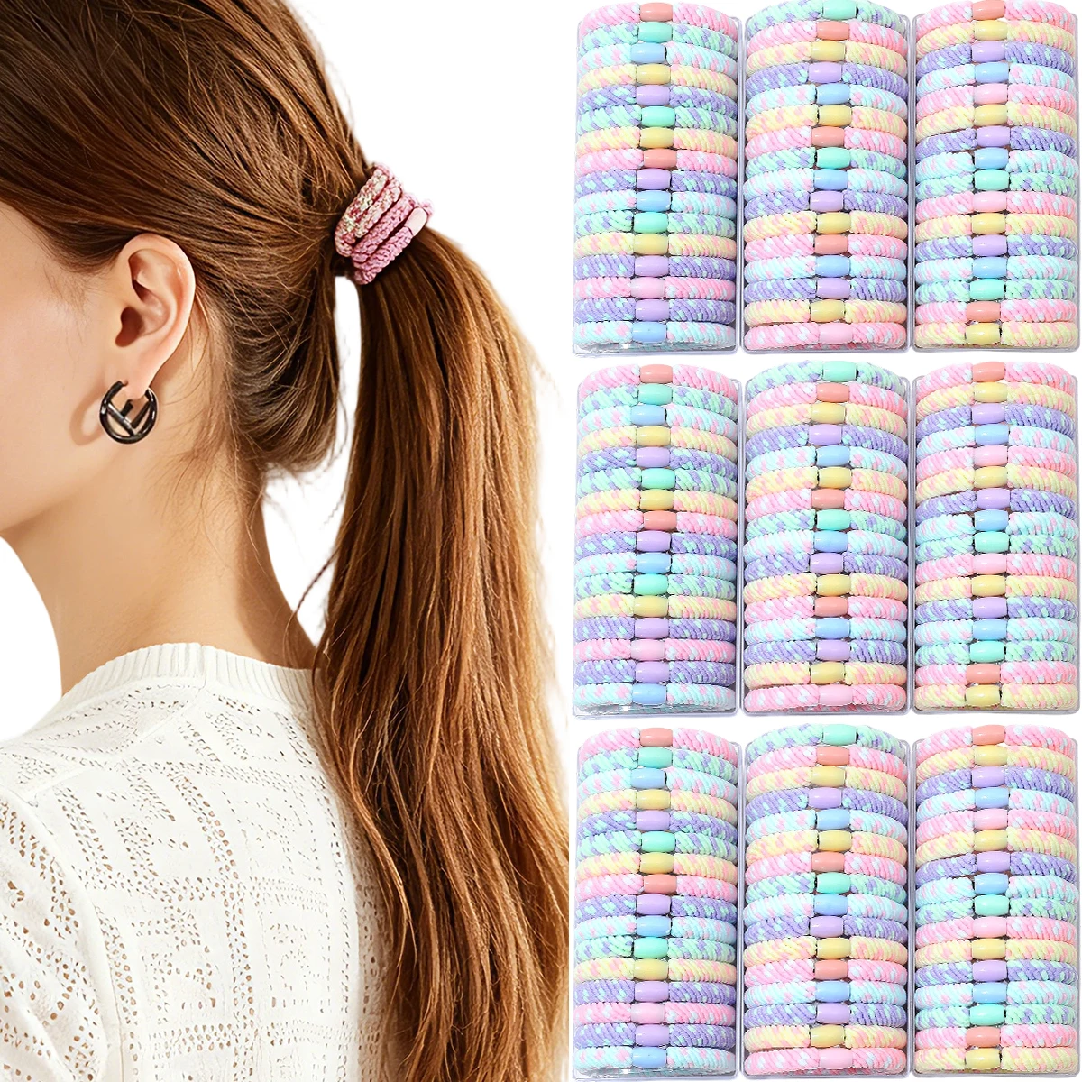 30 Pcs Soft Pastel Color Gradient Thickened Hair Ties Boxed High Elasticity Long-Wearing Comfortable Hair Bands Versatile Simple
30 Pcs Soft Pastel Color Gradient Thickened Hair Ties Boxed High Elasticity Long-Wearing Comfortable Hair Bands Versatile Simple